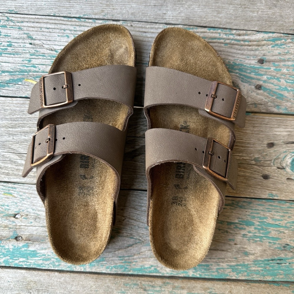 Birkenstock Arizona Sandals Womens 7 US 38 EU Habana Brown Oiled Leather Cork